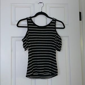 Mossimo Striped Open Shoulder Top